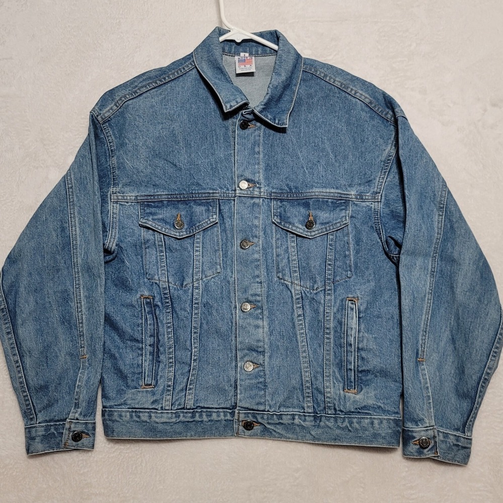 Tyca Denim Jacket Mens Sz Small Blue B Kool Made In USA Vintage